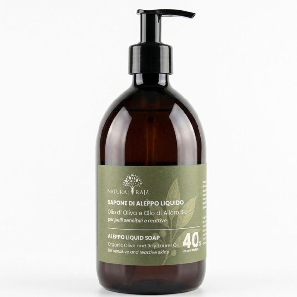 Sapone di Aleppo liquido con 40% olio di alloro
