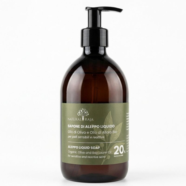 Sapone di Aleppo liquido 20% olio di alloro