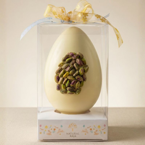 Uovo di Pasqua Cioccolato Bianco e Pistacchio 300g