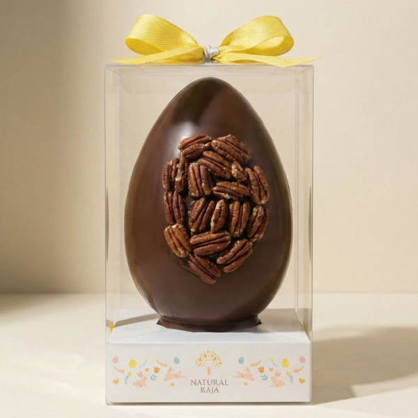 Uovo di Pasqua Cioccolato Fondente e Noci Pecan 300g