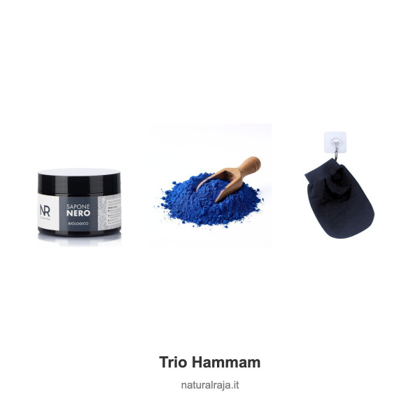 Trio Hammam – Sapone Nero, Nila Blu e Guanto Kessa